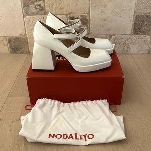 Nodaleto Bulla white patent leather Mary Jane pumps size 39